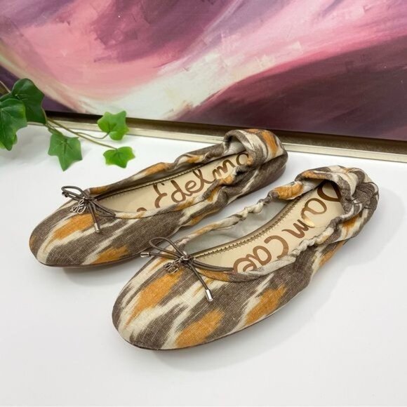 Sam Edelman Felicia Ballet Flat in Grey Linen Size 7 - Picture 5 of 11